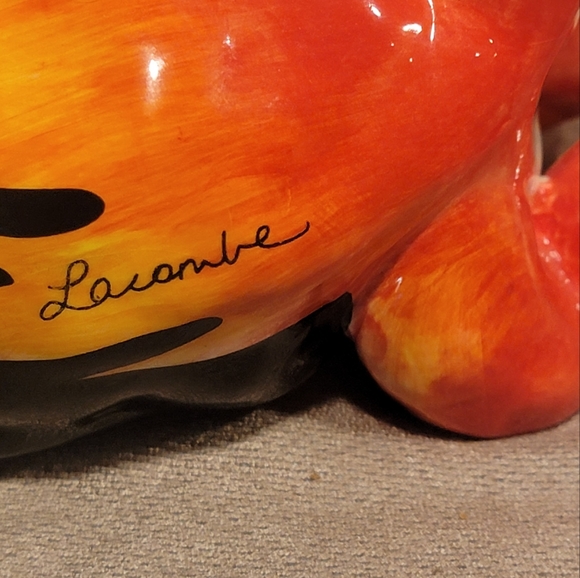 Vintage Annaco Creations - Whimsiclay Red Black Cat Hot Rod Flames - Picture 3 of 6